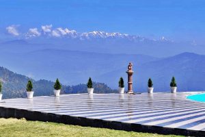 infinity pool with himalayan view